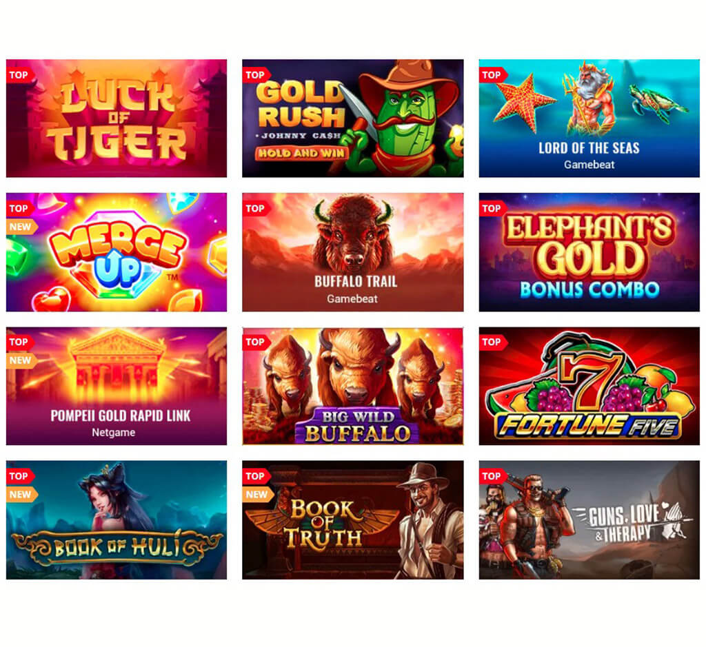 Boho Casino beliebte Spiele auf dem Desktop